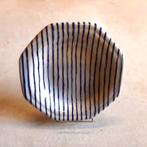 Plato octogonal Hondo de cerámica artesanal GEA