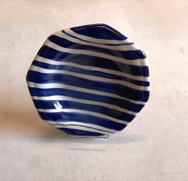 Plato octogonal Hondo de cerámica artesanal GEA