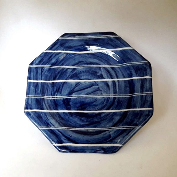 Plato octogonal Playo de cerámica artesanal GEA