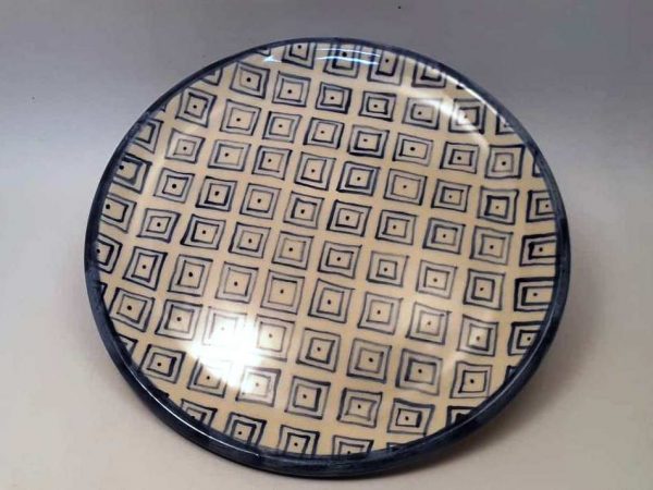 Plato redondo de Postre de cerámica artesanal GEA